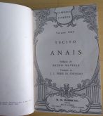 ANAIS - AUTOR TÁCITO - CLÁSSICOS JACKSON VOL. XXV - ANO 1952